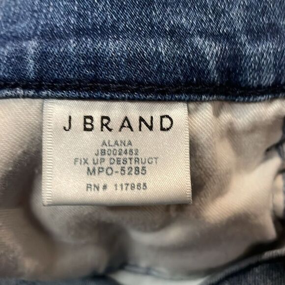 J Brand- Alana High-Rise Crop Ankle Jeans in Fix Up Destruct Wash- Size 26 - Picture 5 of 11